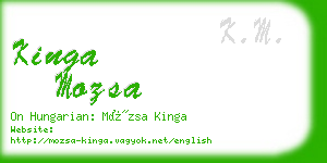 kinga mozsa business card